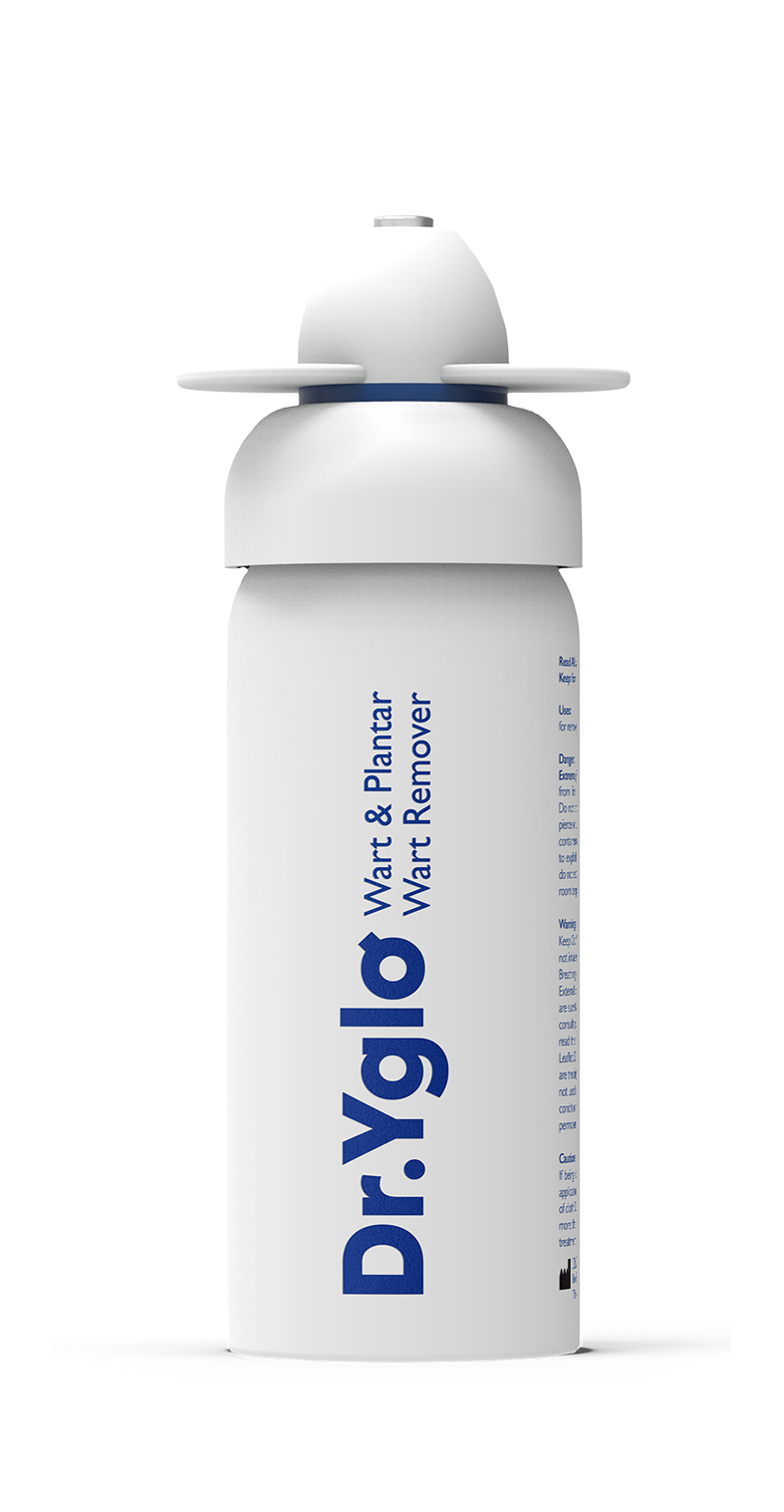 Packshot of Dr. Yglo wart treatment freezing can 
